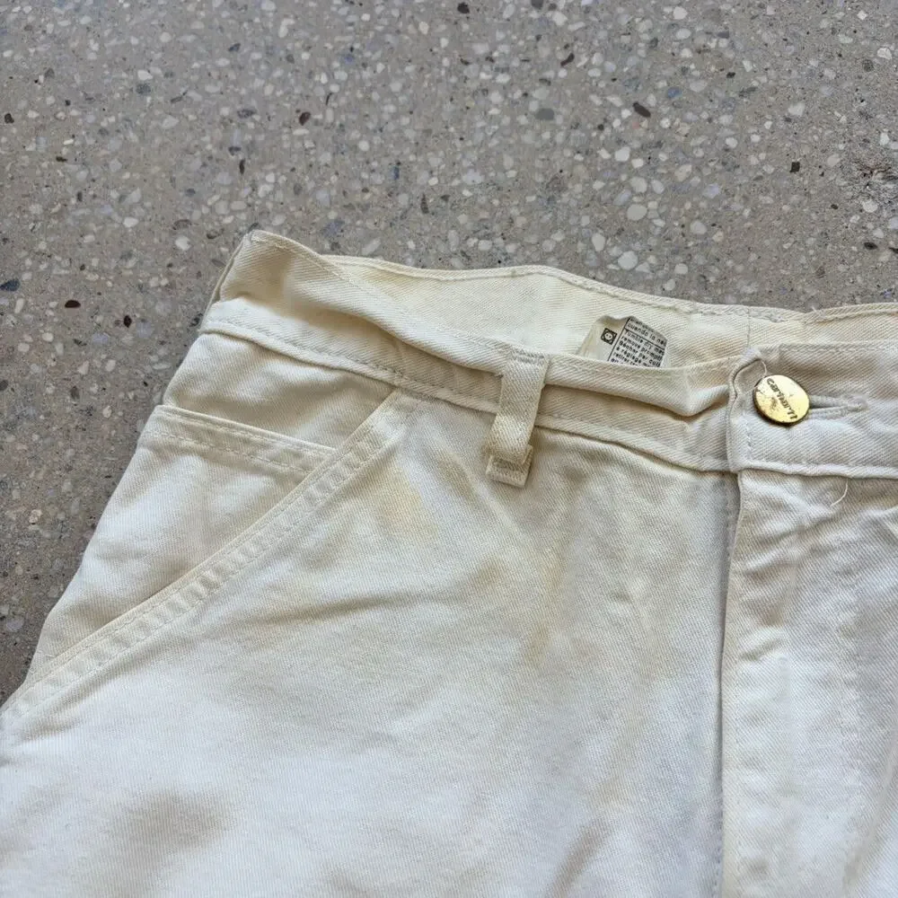 Vintage 90s Carhartt White Workwear Double Knee Pants 28x28